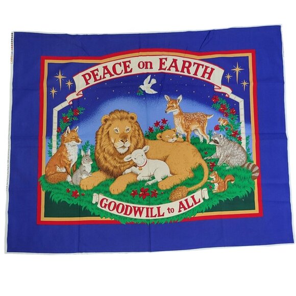 Peace On Earth Cranston Print Works Cotton Fabric Panels Set Quilt Starter - Picture 1 of 8